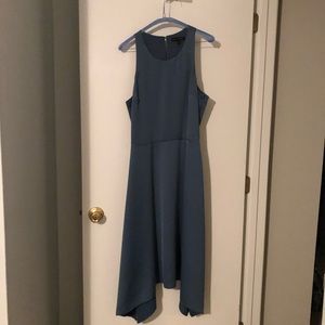 Slate blue halter midi dress - Banana Republic